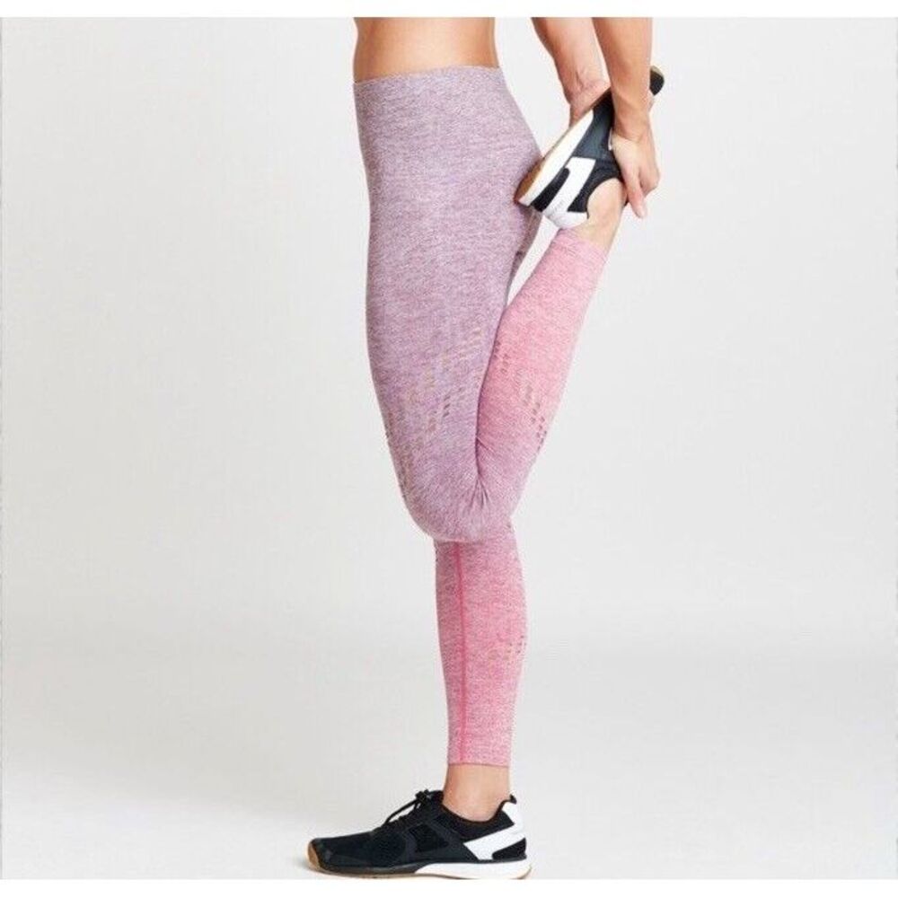 BEACHBODY‎ Seamless High Waist Womens Small Ombre Activewear Leggings Pink